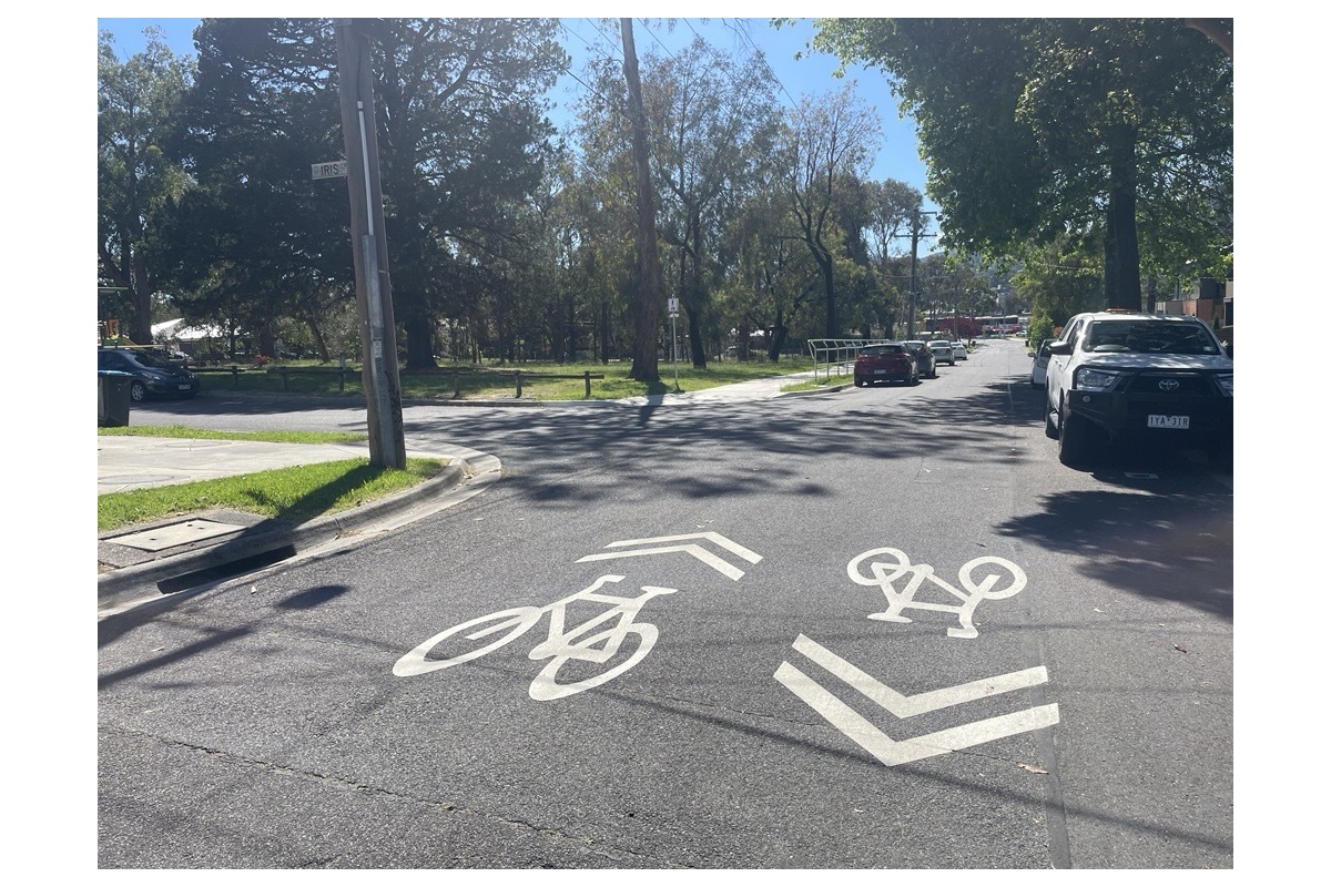Newly upgraded cyclist and pedestrian path on Chandler Road, Boronia