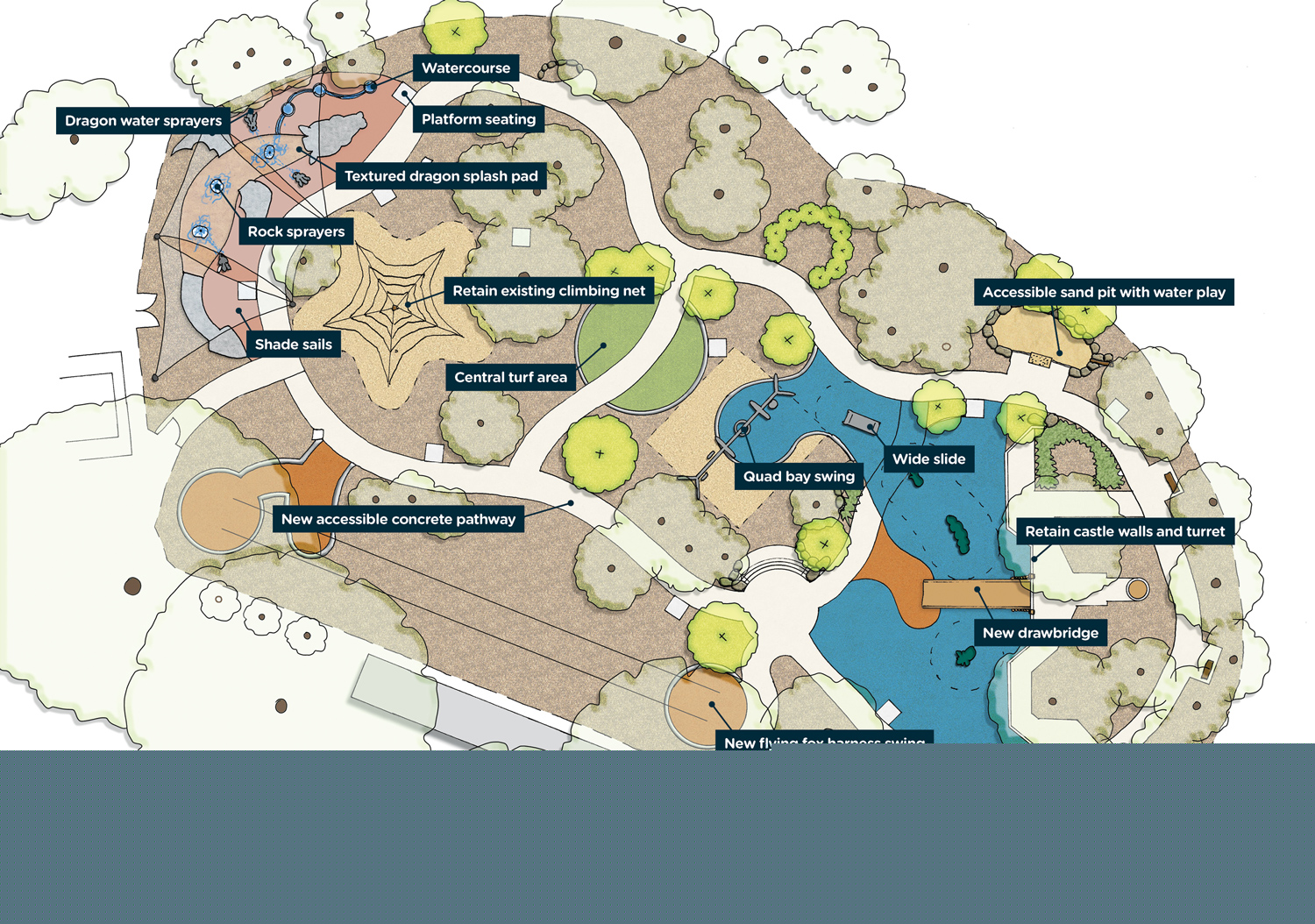 Stud Park playspace upgrade concept drawing