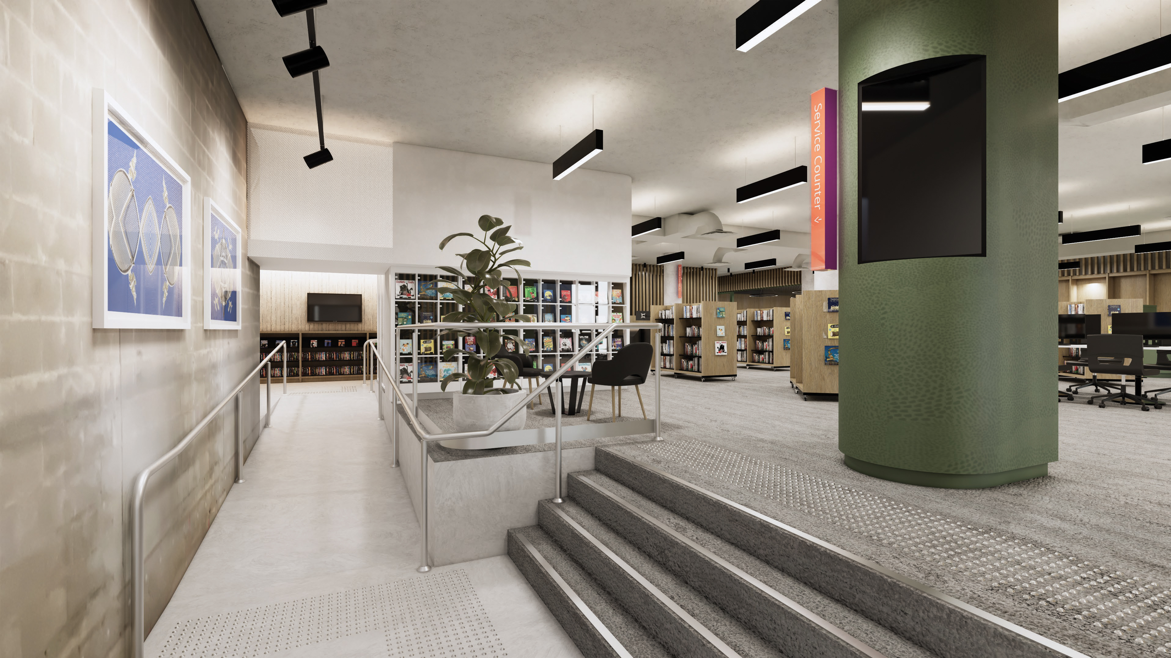 An artist image of the new Bayswater Library.