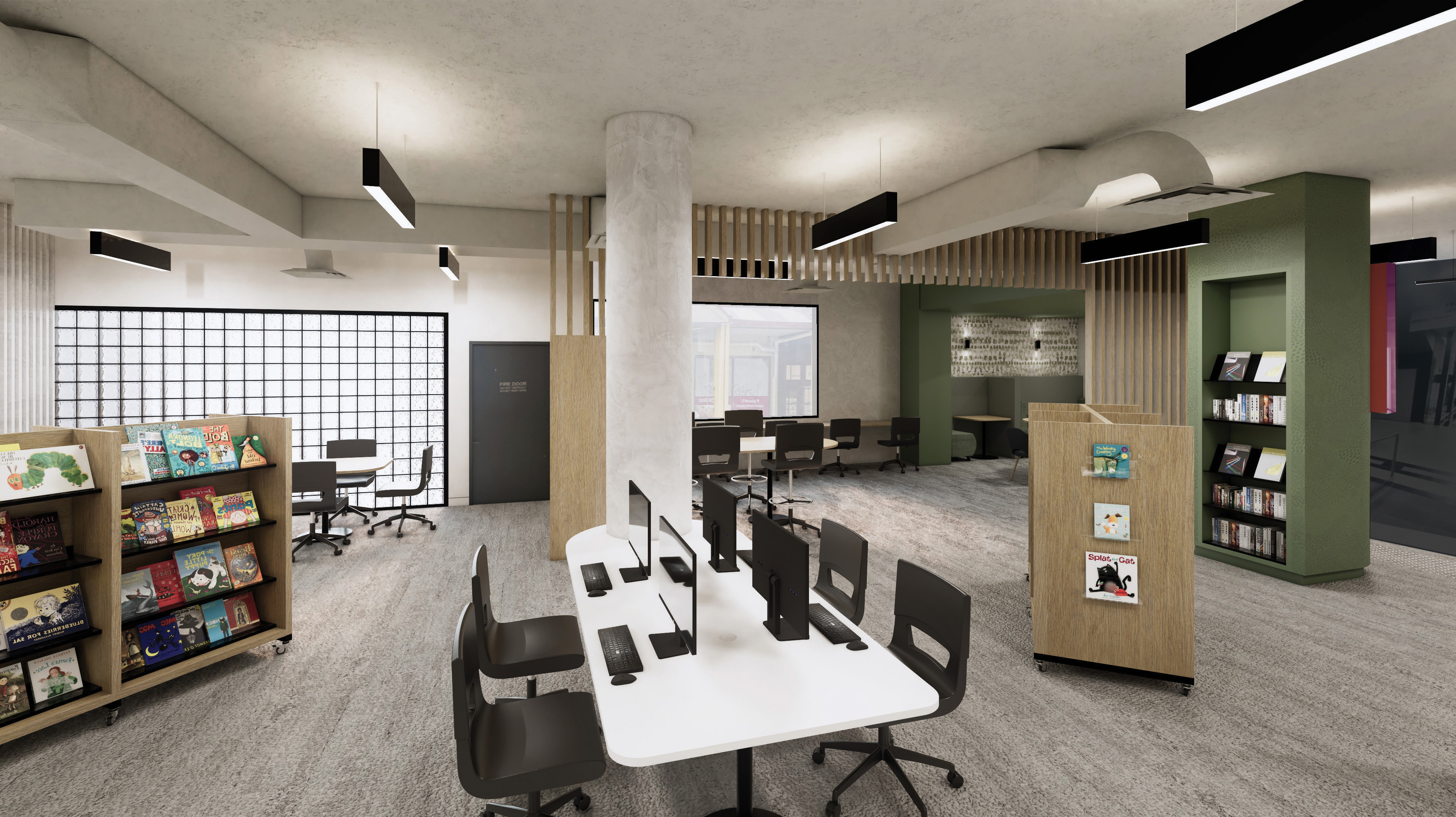 An artist image of the new Bayswater Library