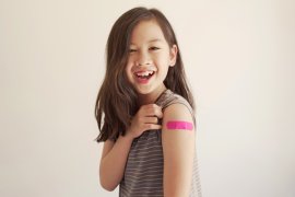 Child who has received the flu shot.