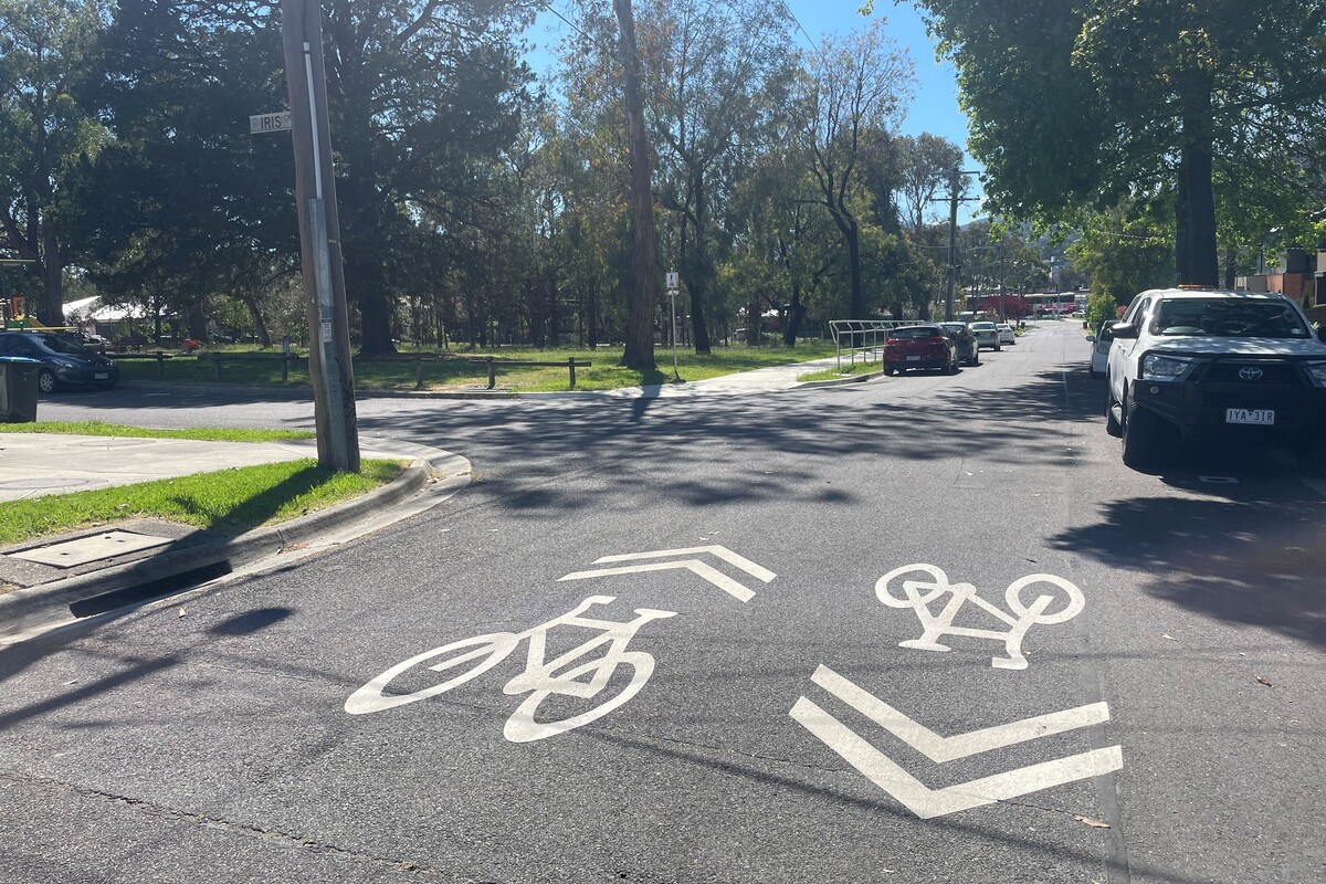 Newly upgraded cyclist and pedestrian path on Chandler Road, Boronia