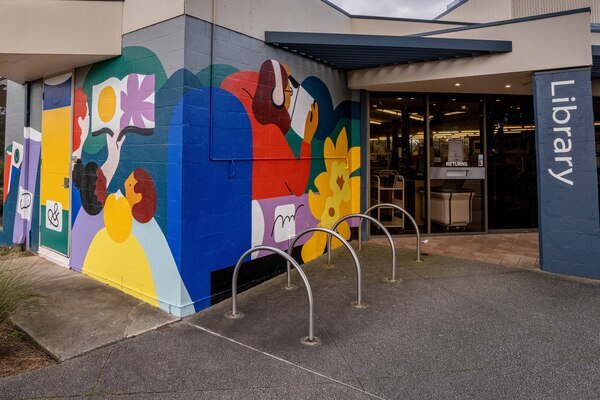 Mural at Boronia Library by Carla McRae