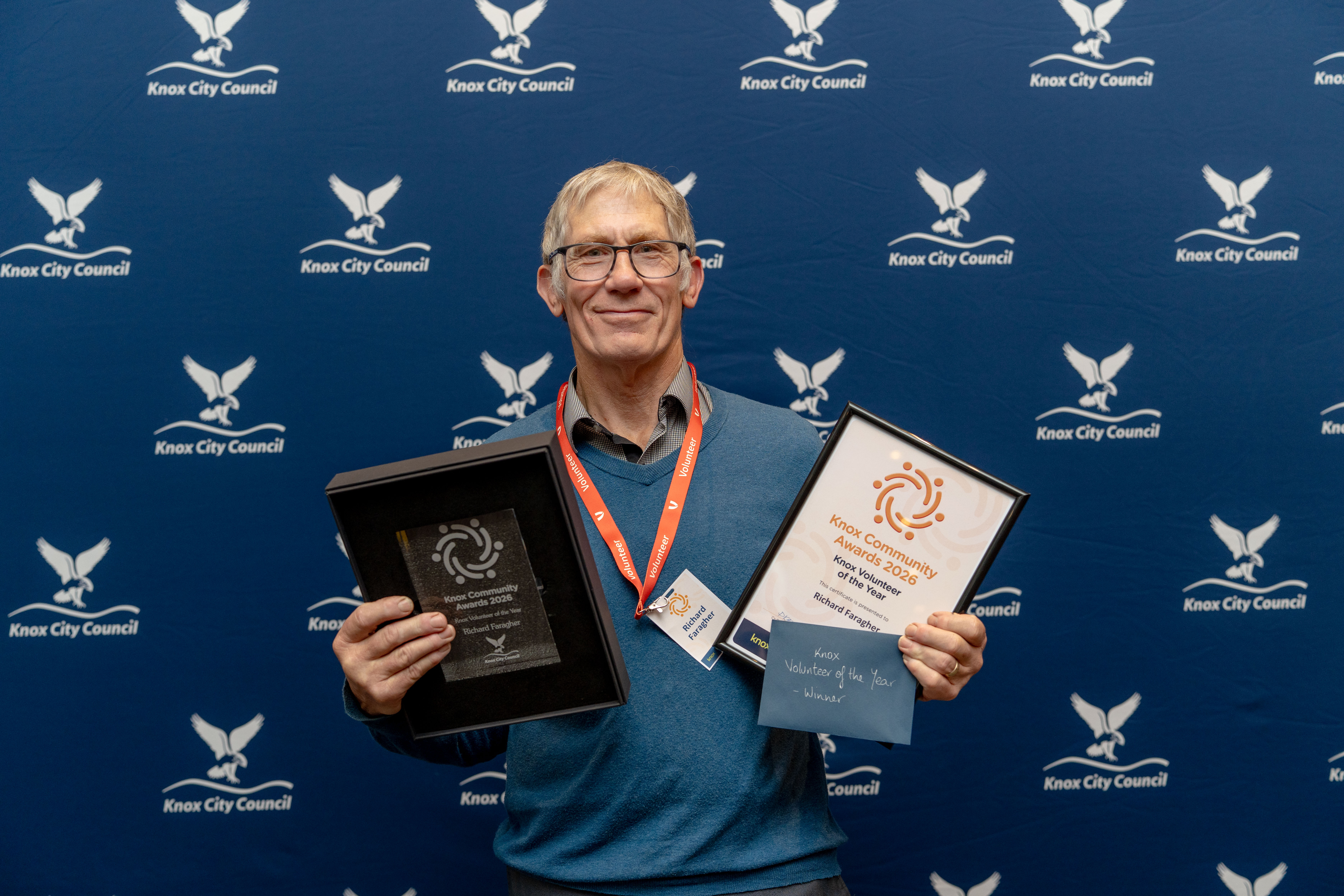 Richard Faragher, 2026 Knox Volunteer of the Year