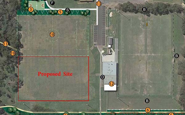 Proposed location for new synthetic surface