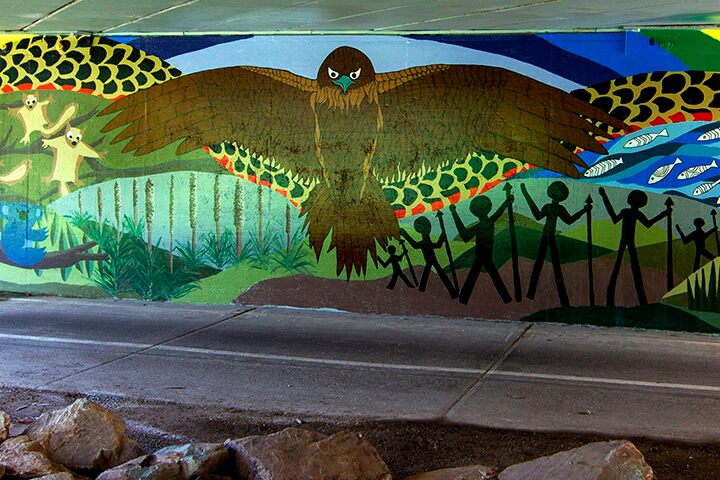 Bunjil Way underpass mural