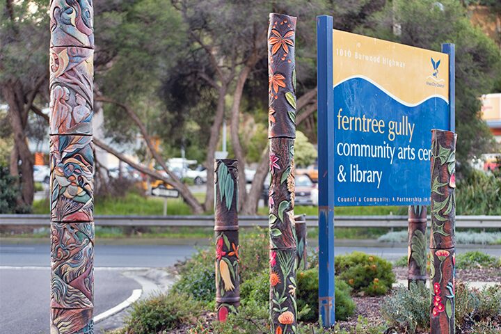 Totems at Ferntree Gully Community Arts Centre