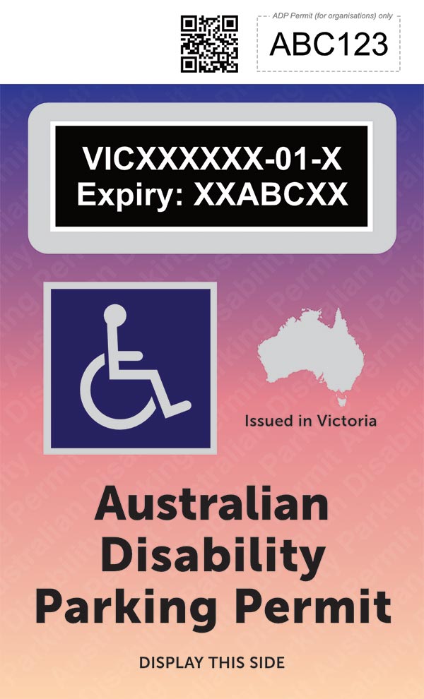 image of disability parking permit