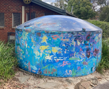 Water tank mural