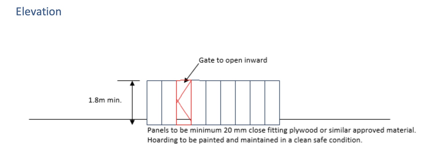 Minimum hoarding construction elevation