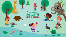 Forest-themed vaccination sites have been established for children aged 5-11.