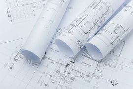 Architect plans for a residential development.