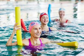 Women in a swimming pool