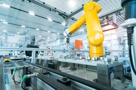 A production line in a manufacturing business