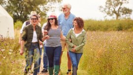 People walking on a path
