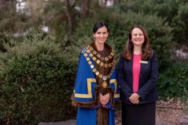 Knox Mayor Jude Dwight and Deputy Mayor Sorina Grasso