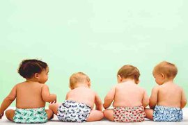 babies in reusable nappies