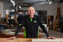 Rowville Men's Shed president Michael Walters