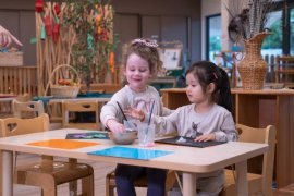 Two children at kindergarten