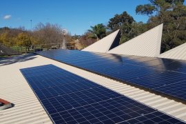 Solar panels on a Council building