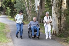 People outdoors on a path