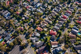 Aerial photo of houses