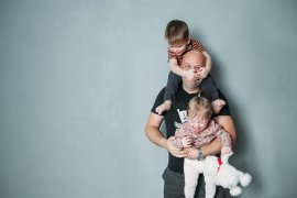 Dad with children