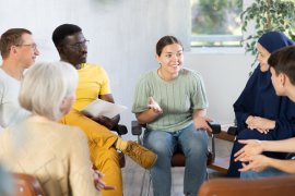 Group of people talking