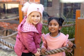 Two children playing