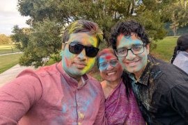 People celebrating Holi