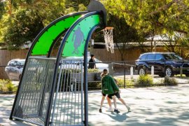 boys playing basketball