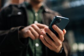 Person looking at their phone.