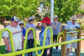 A group of seniors at a Seniors Exercise Park