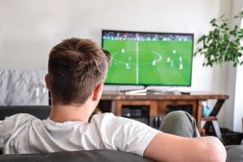 Person watching TV