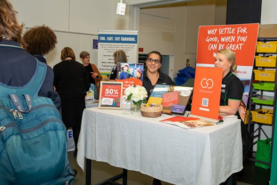 Business exhibiting at the Knox Youth Careers Expo