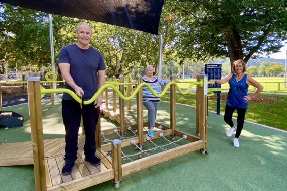 People using the Seniors Exercise Park