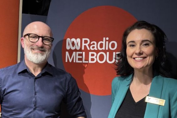 Raf Epstein and Knox Mayor Paige Kennett
