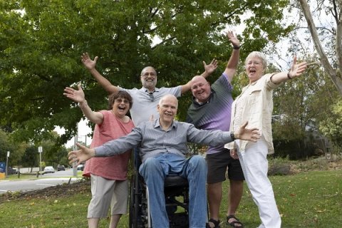 Group of people smiling