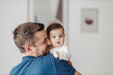 Dad and baby