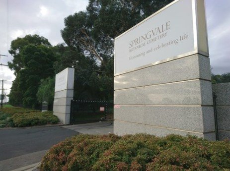 The entrance of Springvale Cemetery